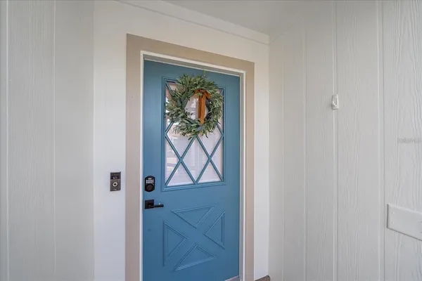 a view of front door