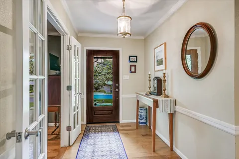a very nice looking room with a dining table