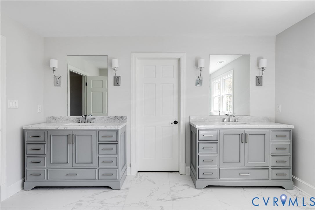 2540 Kentford Road Midlothian, VA 23113 - Photo 33 of 44 Dual vanity with marble counters flanking the walk