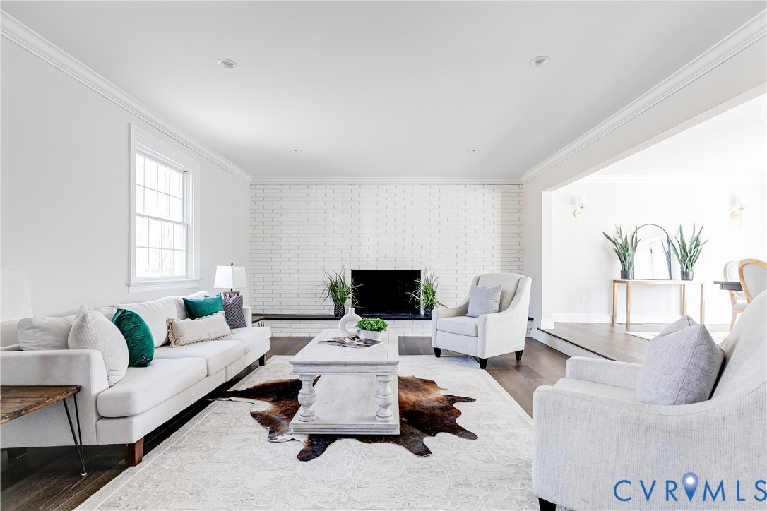 2540 Kentford Road Midlothian, VA 23113 - Photo 4 of 44 Sunken living room with large fireplace