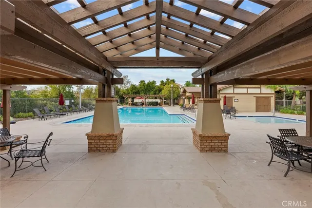 a outdoor view with a sitting space