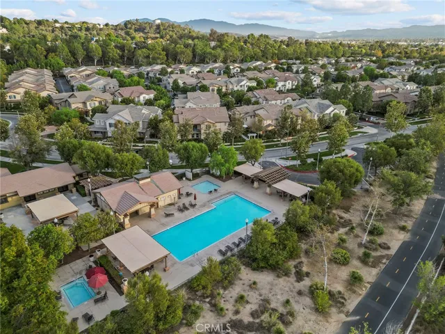 an aerial view of residential house with outdoor space