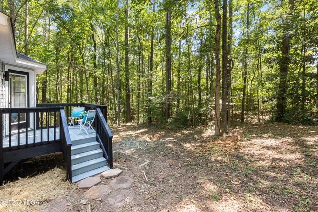 a view of outdoor space and deck