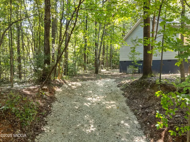 a view of backyard with green space