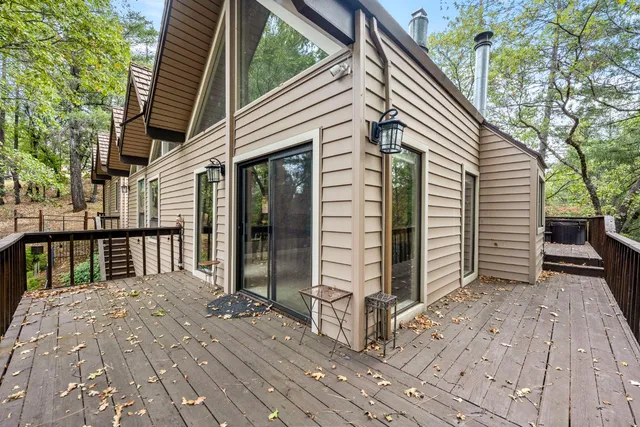 a view of a tree with a park