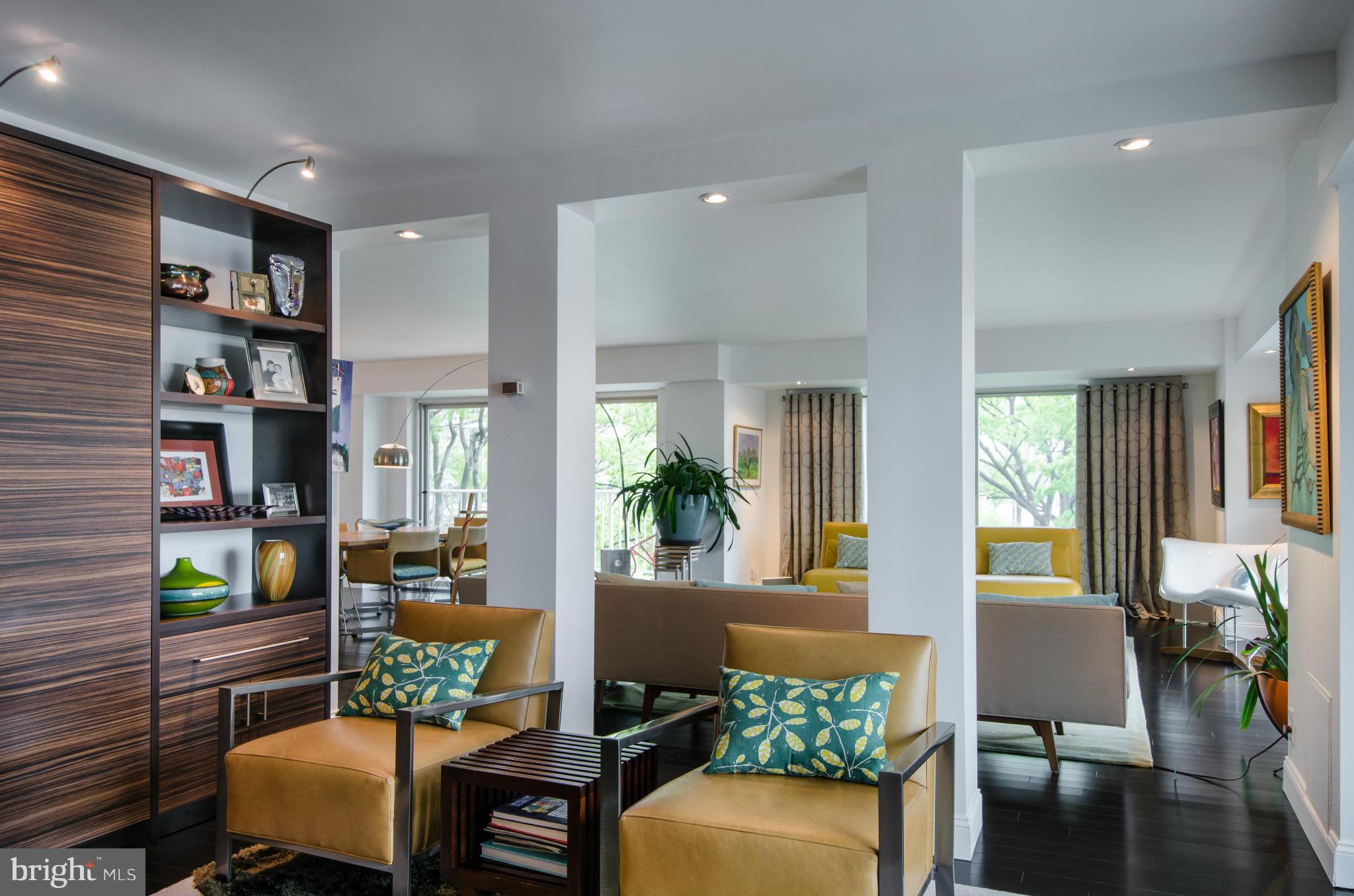 550 N Street Southwest, Unit S201 Washington, DC 20024 - Photo 15 of 30 a living room with furniture and a potted plant