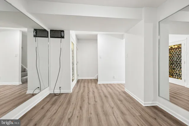 an empty room with a window