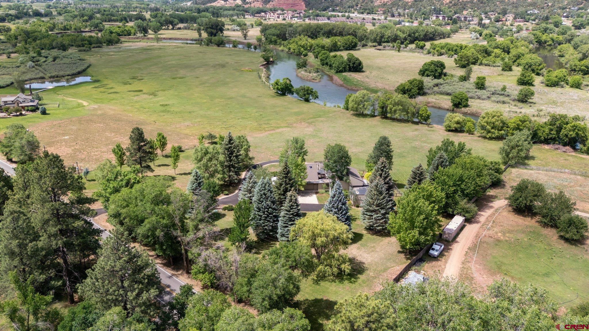 2565 County Road 250 Durango, CO 81301 - Photo 35 of 35 an aerial view of residential houses with outdoor space and trees all around
