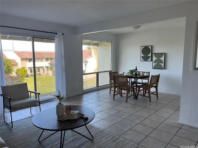 a view of a livingroom and dining room