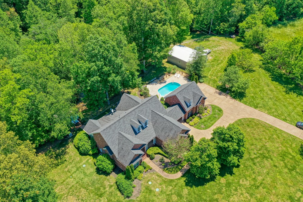 7880 Pinewood Road Fairview, TN 37062 - Photo 6 of 46 an aerial view of a house with yard swimming pool and outdoor seating