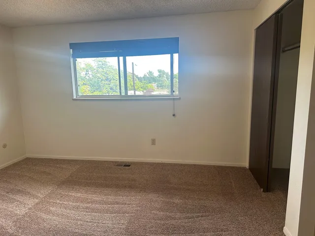 an empty room with a window