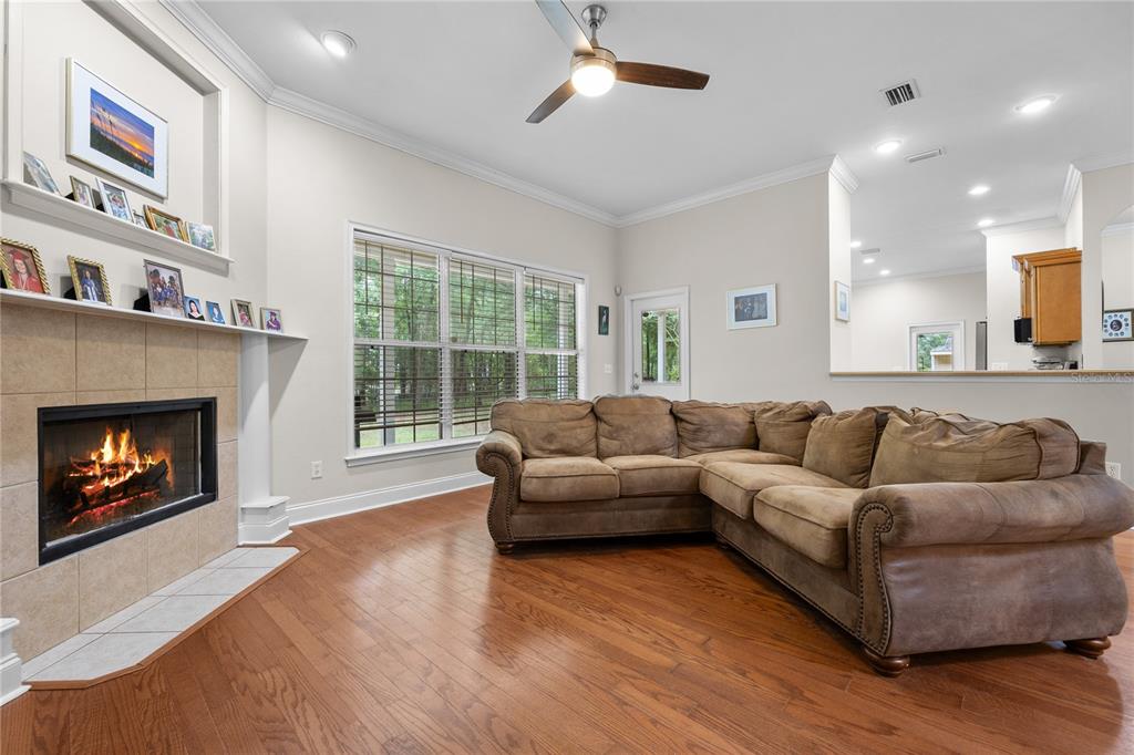 21737 Old Providence Road Alachua, FL 32615 - Photo 10 of 29 a living room with furniture window and a fireplace
