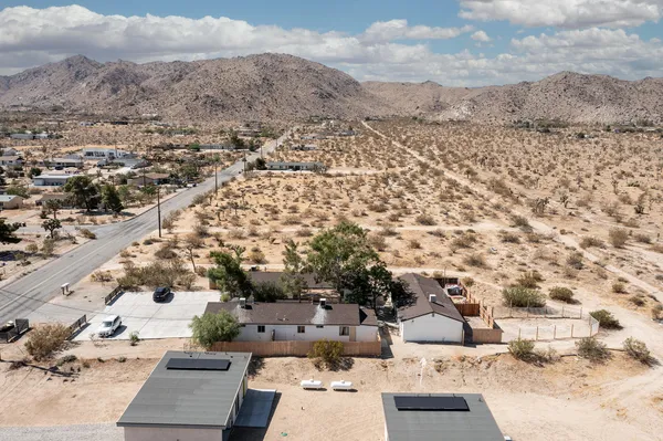 an aerial view of a city
