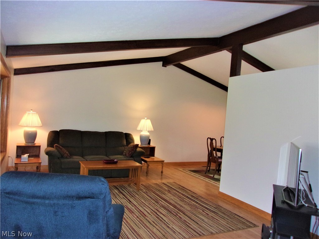 546 Spring Pond Road Northfield, OH 44067 - Photo 6 of 20 Sharp, open, beamed ceiling and partial wall sleek contemporary look