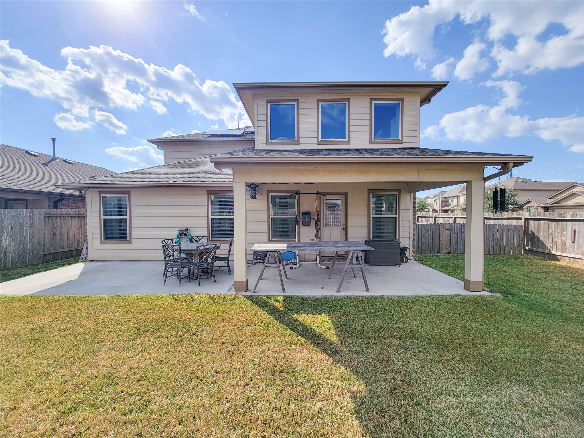 8003 Ecru Lane Rosharon, TX 77583 - Photo 40 of 43 a view of a house with a backyard porch and sitting area