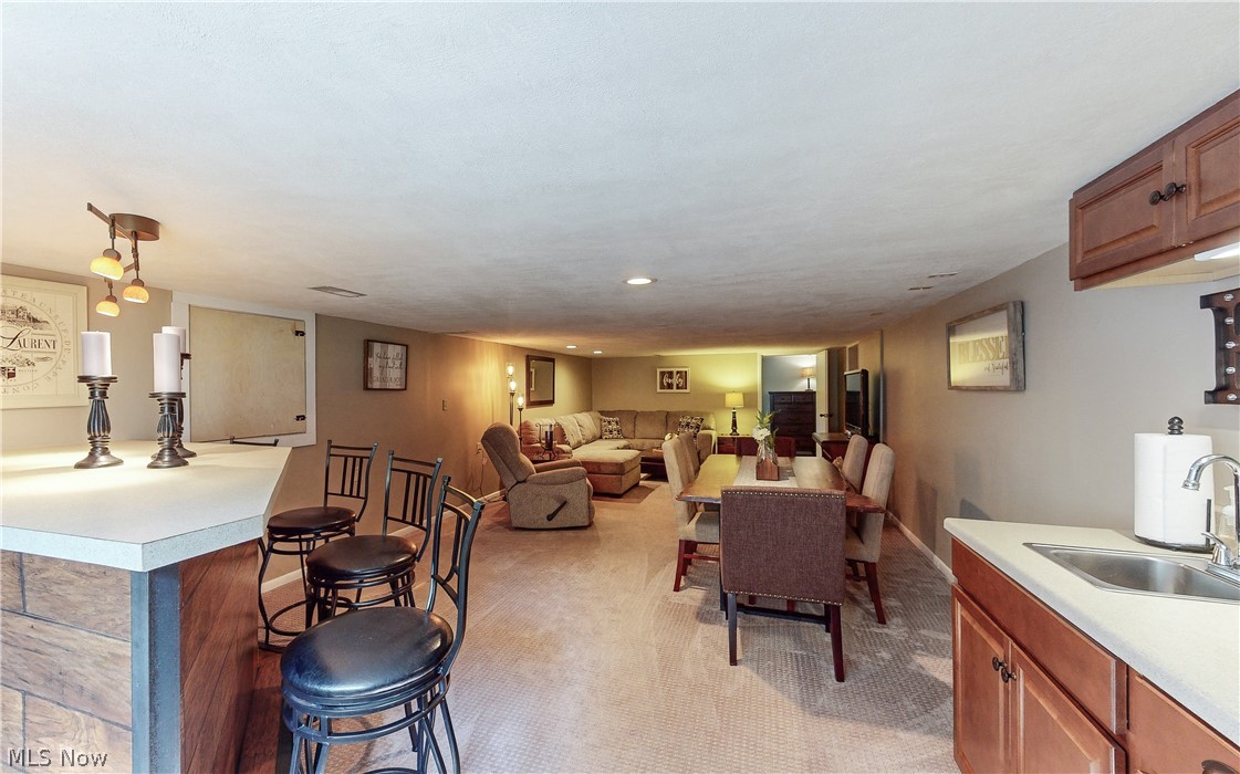 7497 State Rte 5 Ravenna, OH 44266 - Photo 27 of 50 Basement Living Room, Kitchenette and Bar with Egress