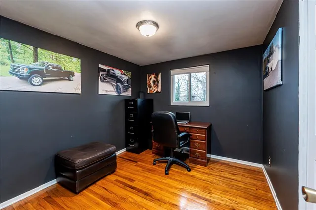 a view of workspace with a window