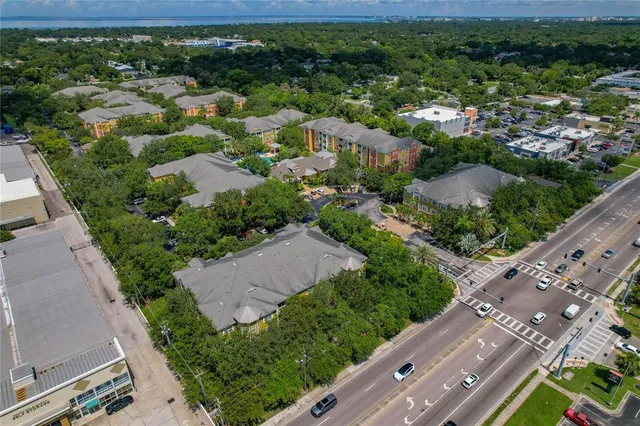 an aerial view of multiple house