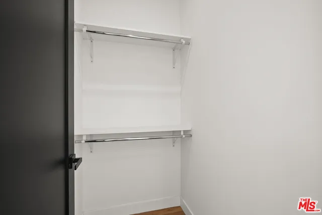 a close view of a closet