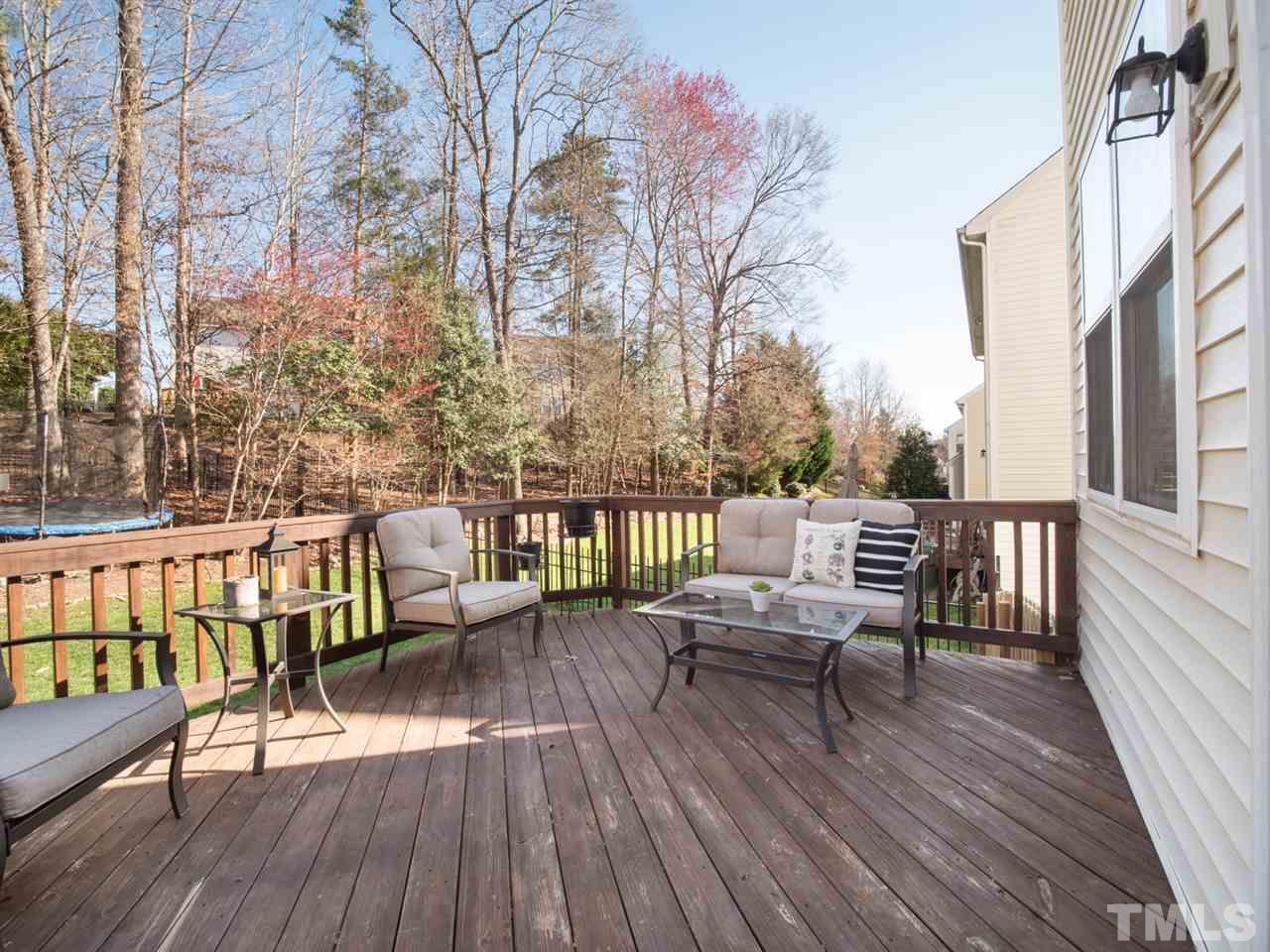 2221 Spruce Shadows Lane Raleigh, NC 27614 - Photo 3 of 27 Enjoy the sunshine on your oversized back deck.