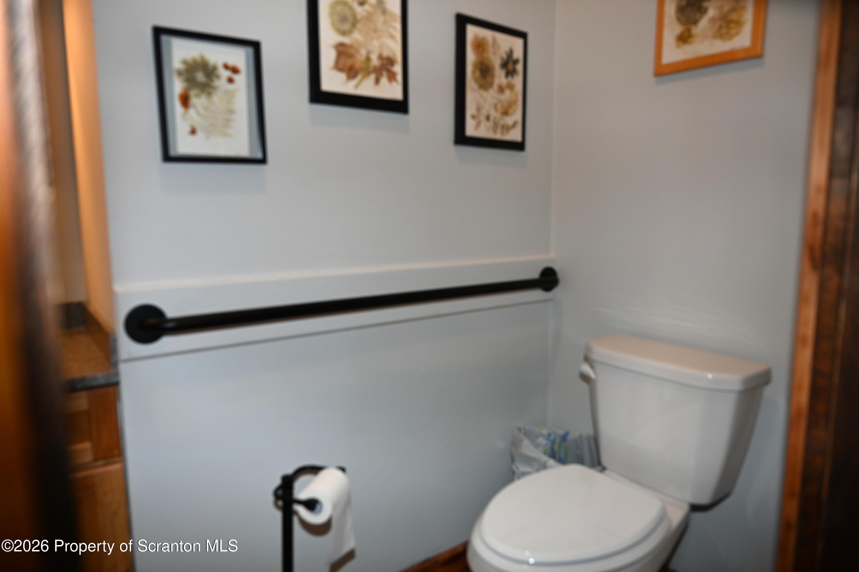 512-318 Johnson Pond Road Montrose, PA 18801 - Photo 41 of 89 a white toilet sitting next to a shower curtain