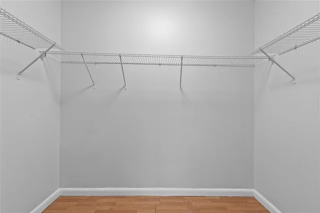 a view of small space with racks on the wall