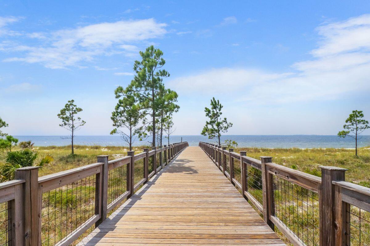 769 Backwater Road Port St. Joe, FL 32456 - Photo 39 of 45 a view of a balcony with wooden floor and potted plants