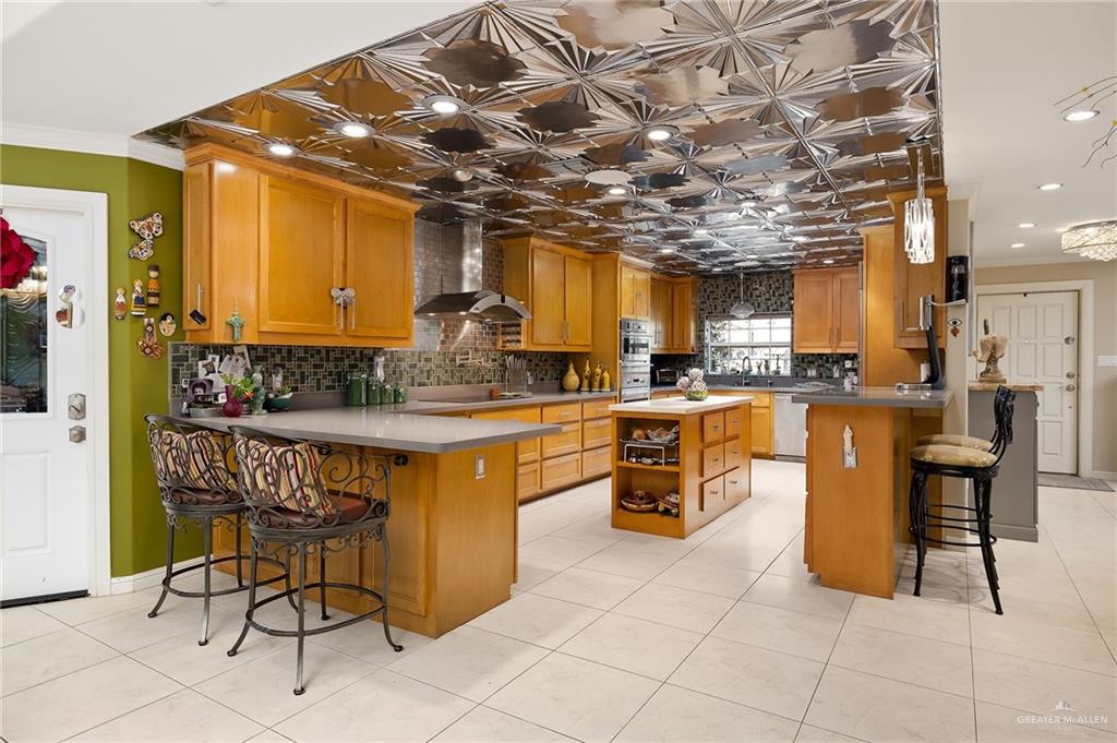 301 Vermont Avenue McAllen, TX 78503 - Photo 9 of 25 a kitchen with stainless steel appliances granite countertop a sink and a refrigerator