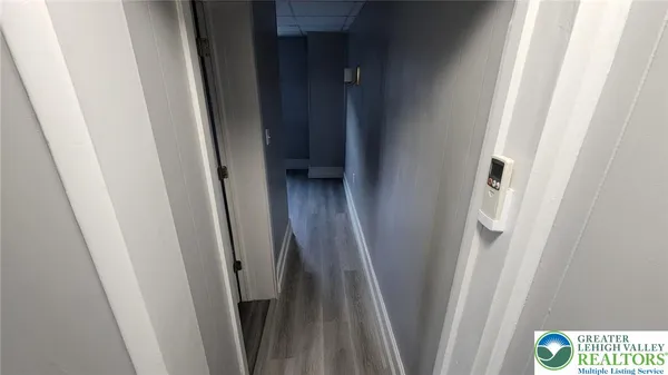 a bathroom with a tub