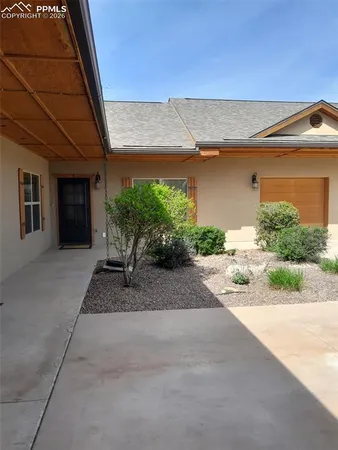 a view of a house with a outdoor space