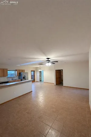 a view of a livingroom with an oven