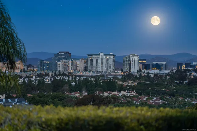 a view of a city with tall buildings