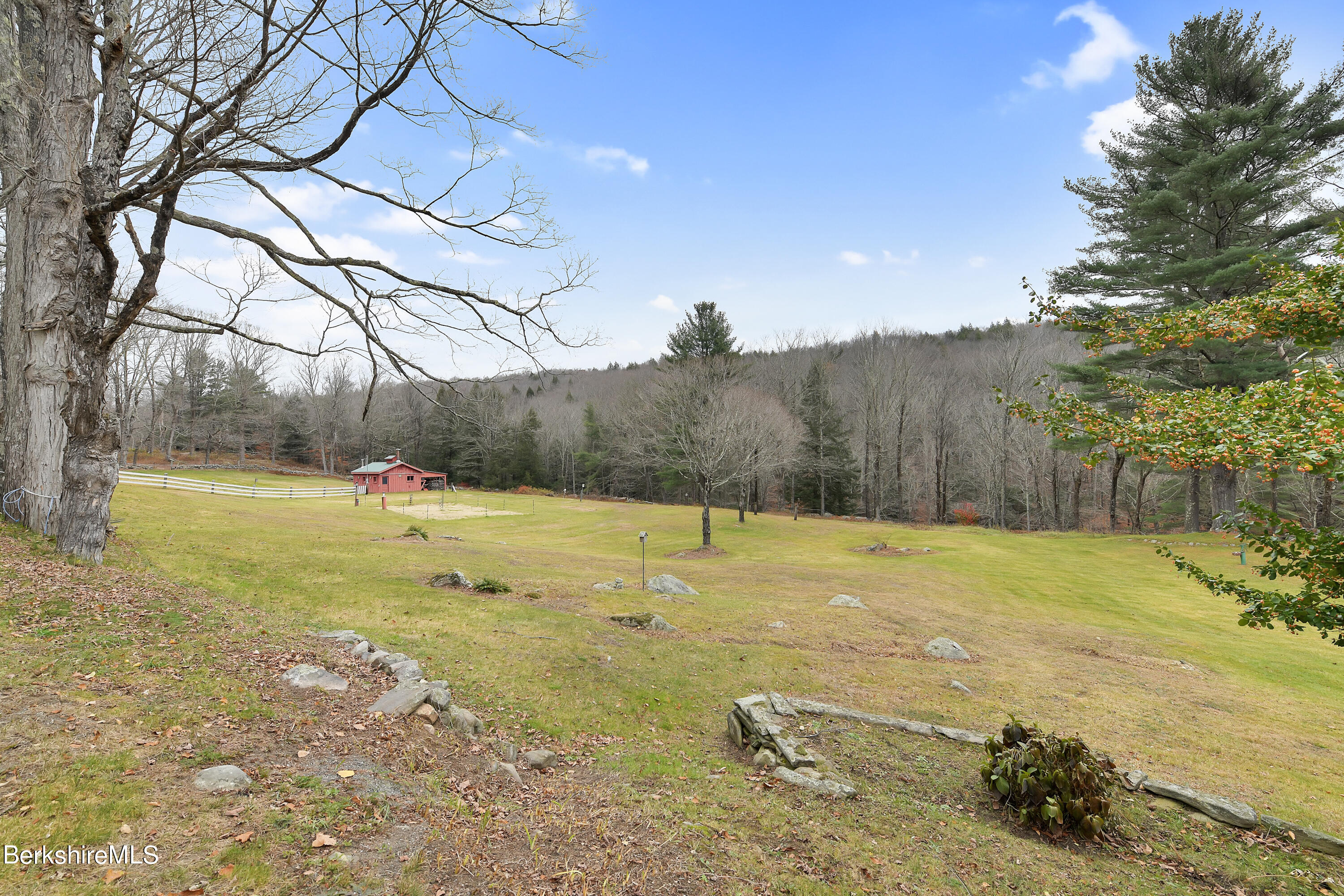 100 Town Hill Road Middlefield, MA 01011 - Photo 55 of 76 a view of yard with swimming pool and trees