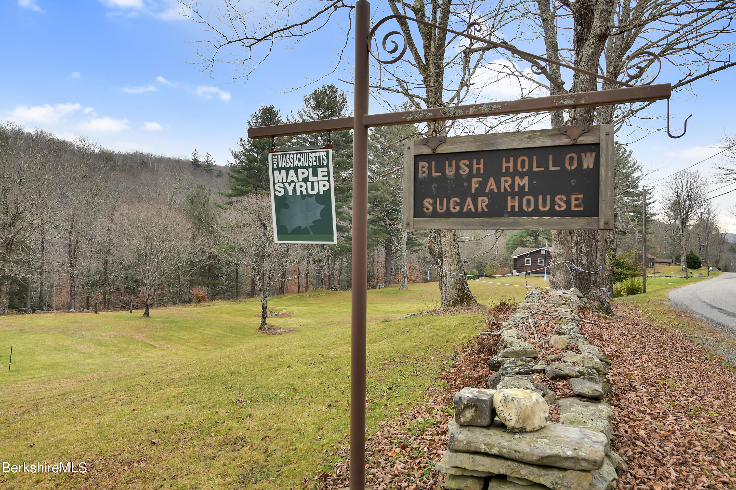 100 Town Hill Road Middlefield, MA 01011 - Photo 56 of 76 a view of a park with welcome board