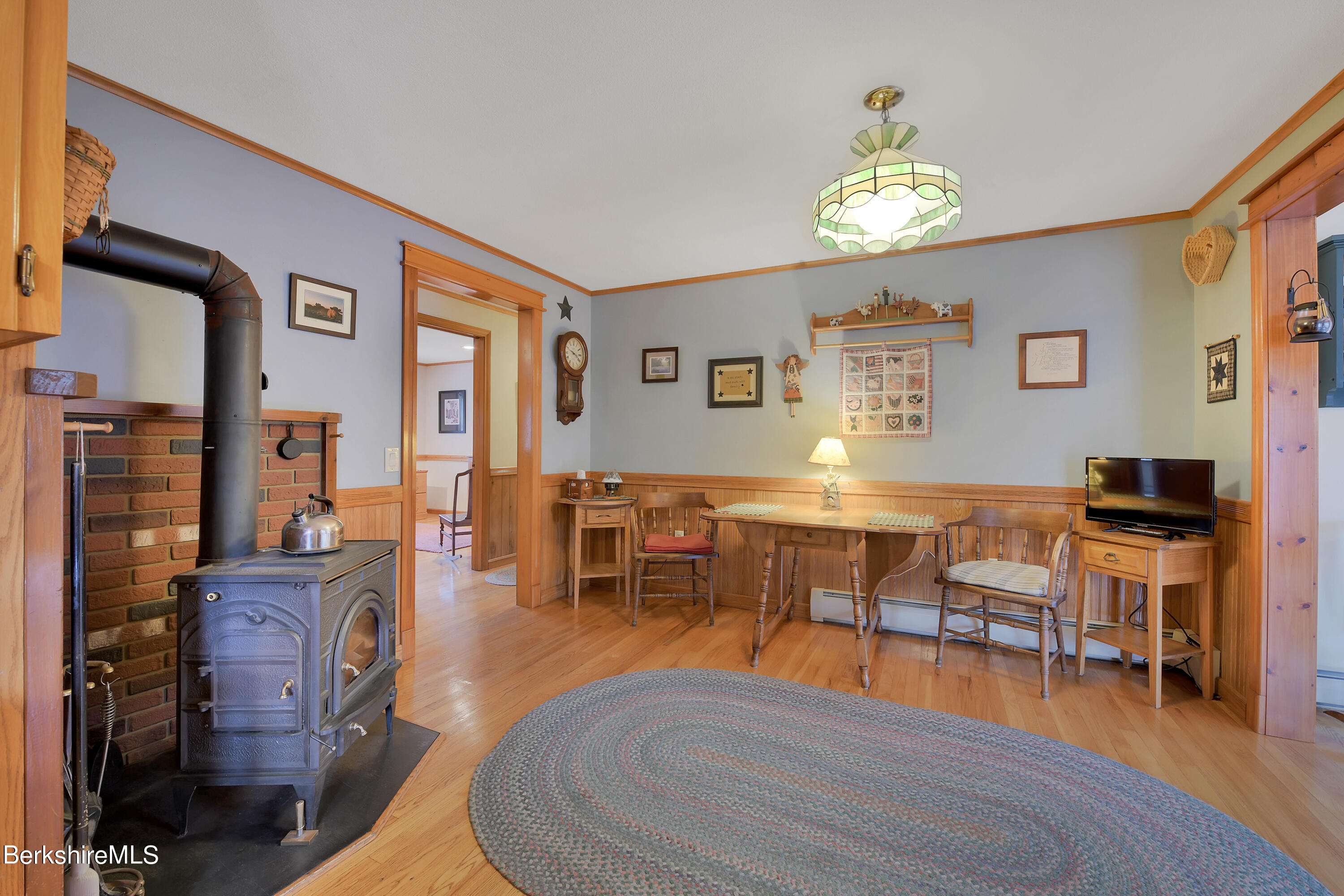 100 Town Hill Road Middlefield, MA 01011 - Photo 10 of 76 a living room with furniture a dining table and kitchen view