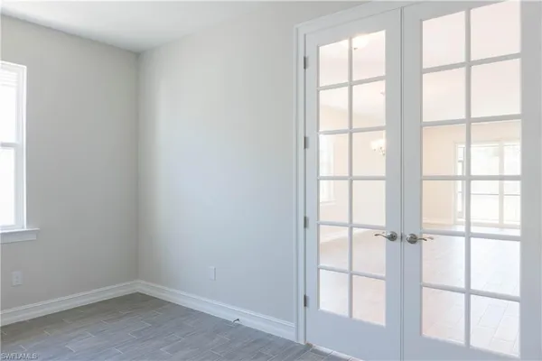 an empty room with a window