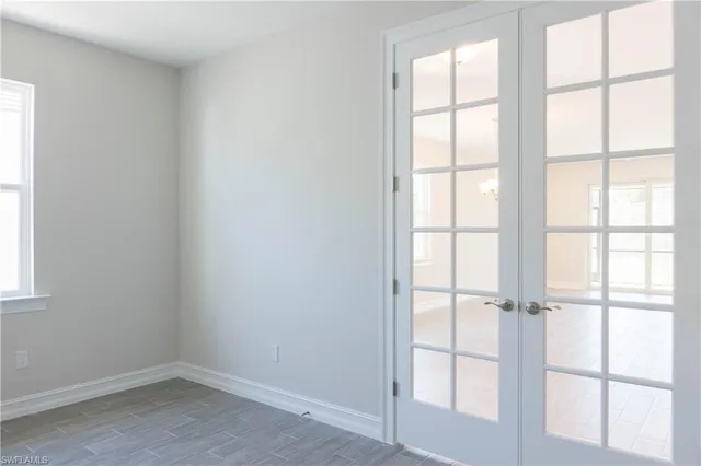 an empty room with a window