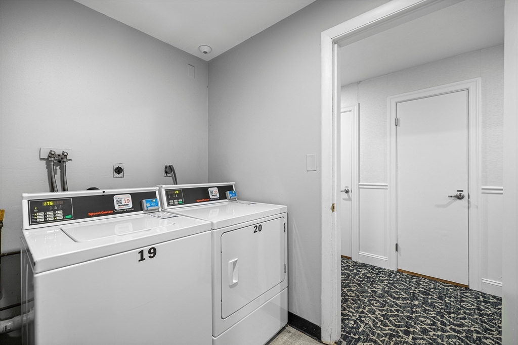 34 Hamilton Road, Unit 302 Arlington, MA 02474 - Photo 22 of 30 a utility room with dryer and washer