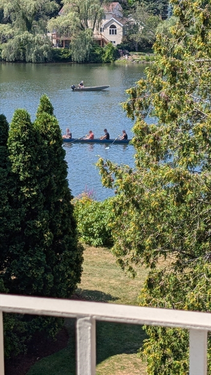 34 Hamilton Road, Unit 302 Arlington, MA 02474 - Photo 24 of 30 an aerial view of lake and residential houses with outdoor space
