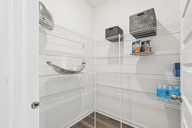 a close view of a closet