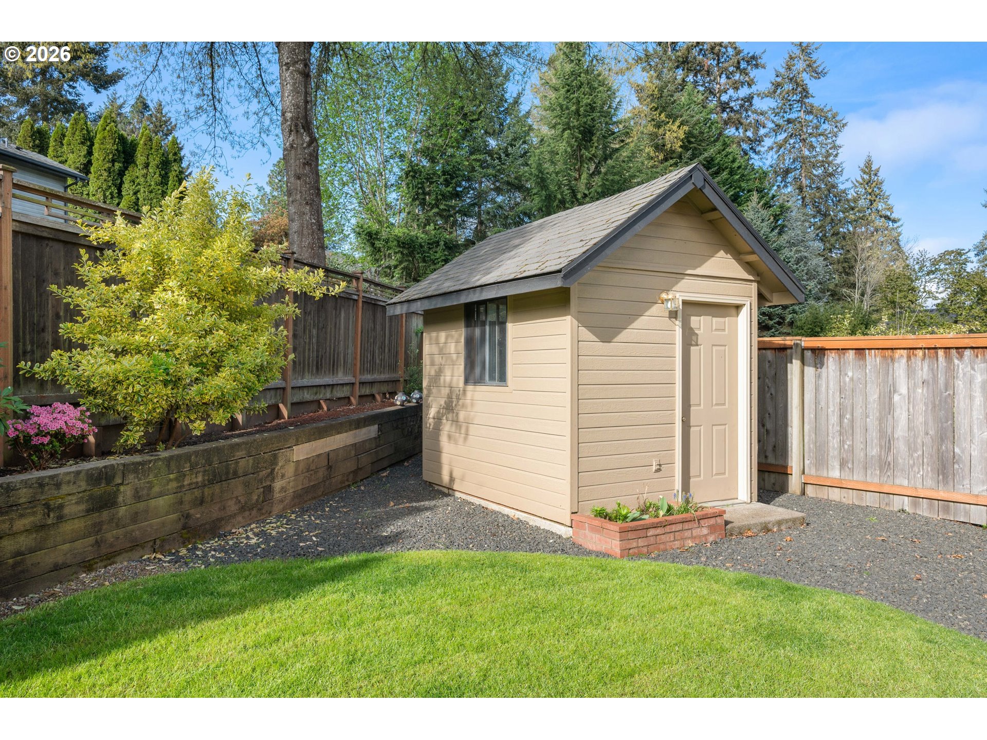 2436 Greiner Street Eugene, OR 97405 - Photo 39 of 45 a view of backyard with outdoor seating and green space