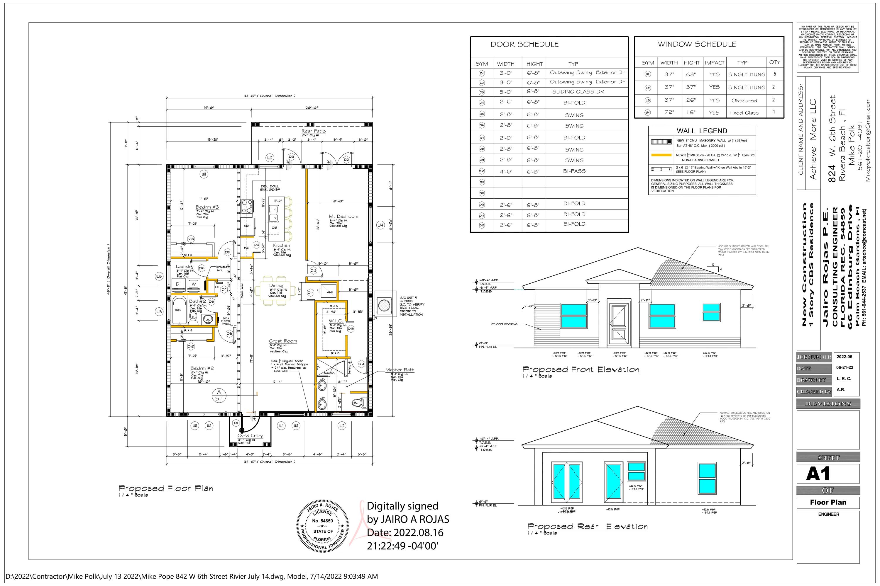 824 West 6th Street Riviera Beach, FL 33404 - Photo 2 of 2 Floor Plan