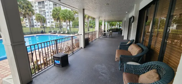 a view of a chair in a room