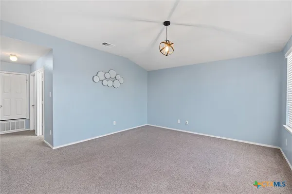 an empty room with a window