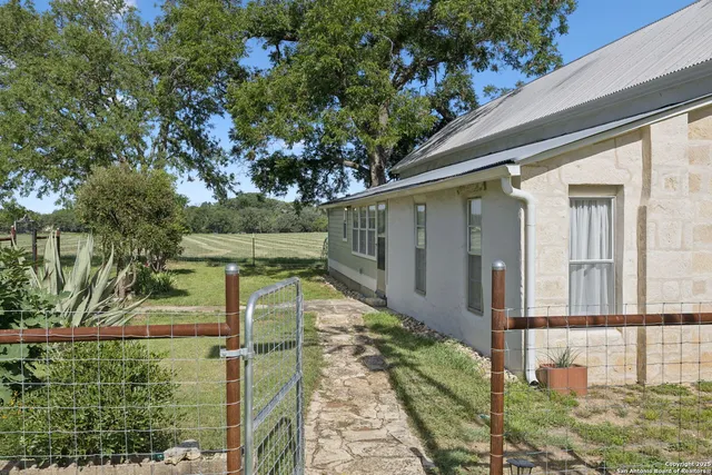 a view of a small yard