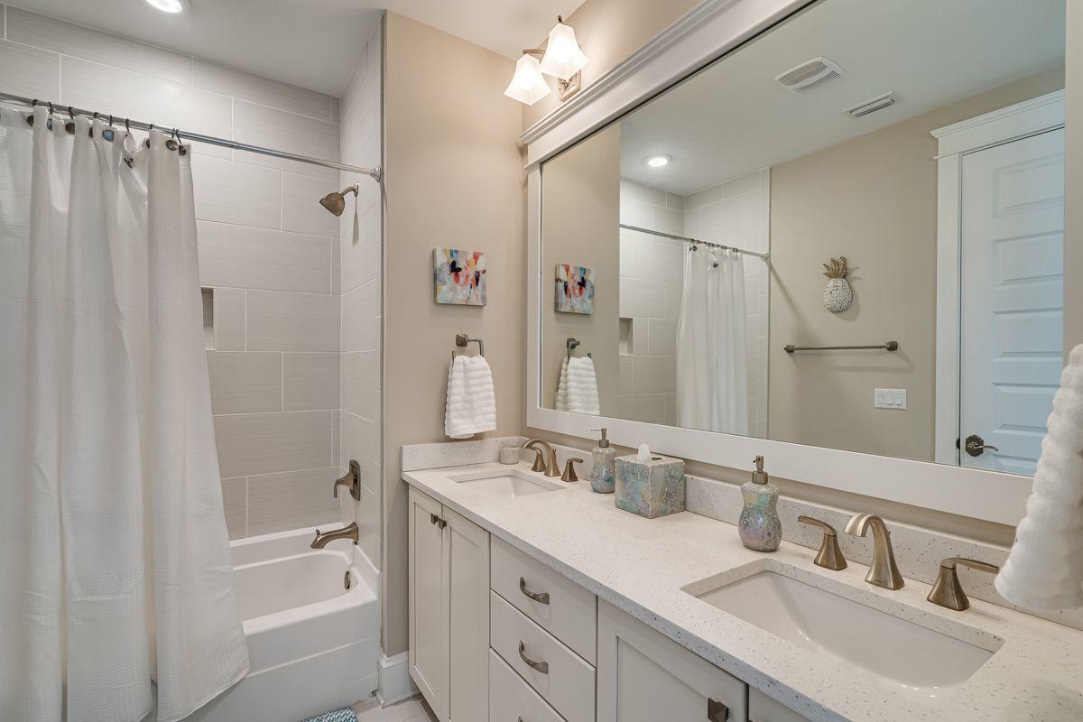 36 Clipper Street Inlet Beach, FL 32461 - Photo 27 of 44 a bathroom with a double sink shower double vanity
