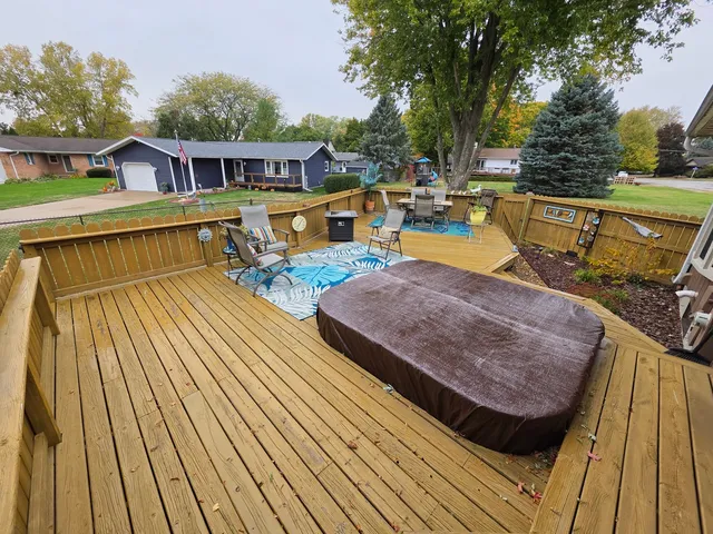 a view of outdoor space and deck