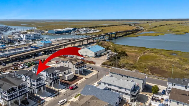 a view of an ocean and a city