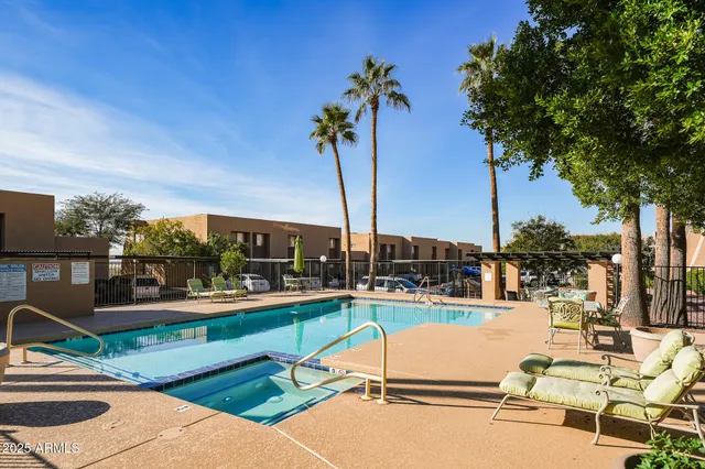 an outdoor space with lots of trees