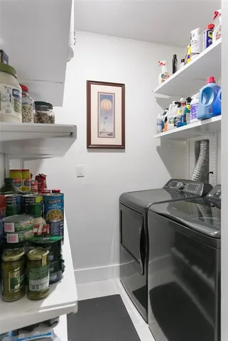 a room with storage and utility